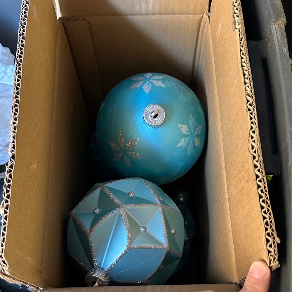 Blue and Silver Christmas Ornaments